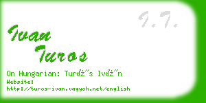 ivan turos business card